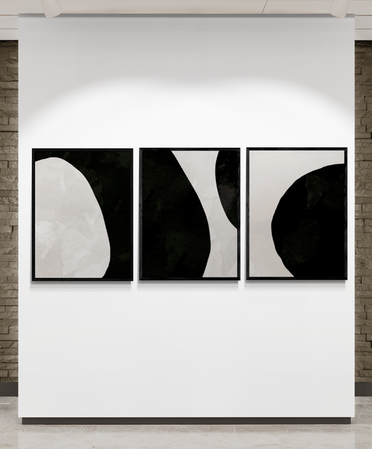 Triptych | Eclipsed Form, Contours of Balance & Shadow’s Edge